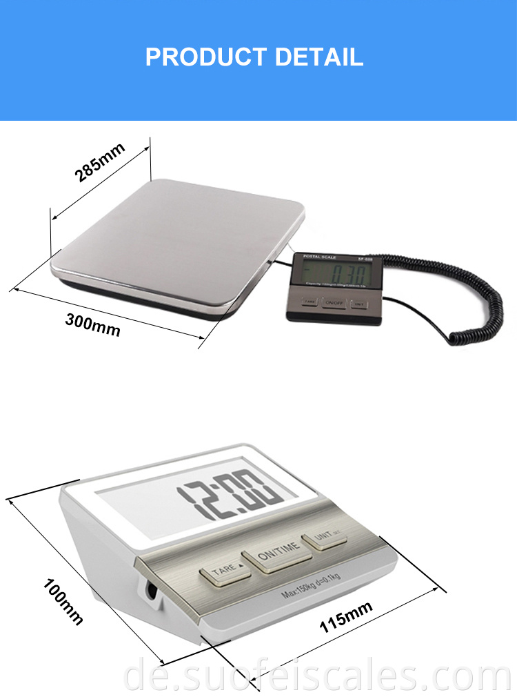 SF-888 Edelstahl Commercial Digital Postal Scale 100 kg